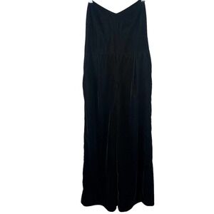 J. Crew Black Strapless Velvet Jumpsuit size 0